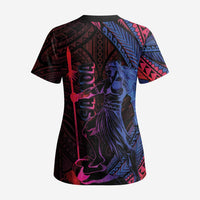 Samoan Pride Scrub Top The Tui Manua - Polynesian Pride