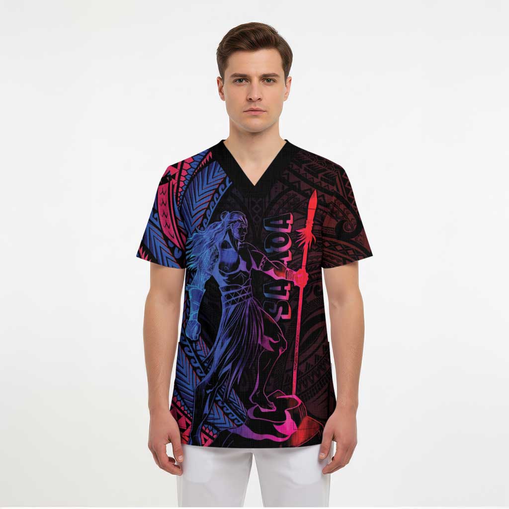 Samoan Pride Scrub Top The Tui Manua - Polynesian Pride