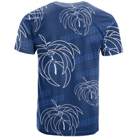 Aloha Hawaii Acacia Koa Leaves T Shirt Navy Kakau Tribal Pattern