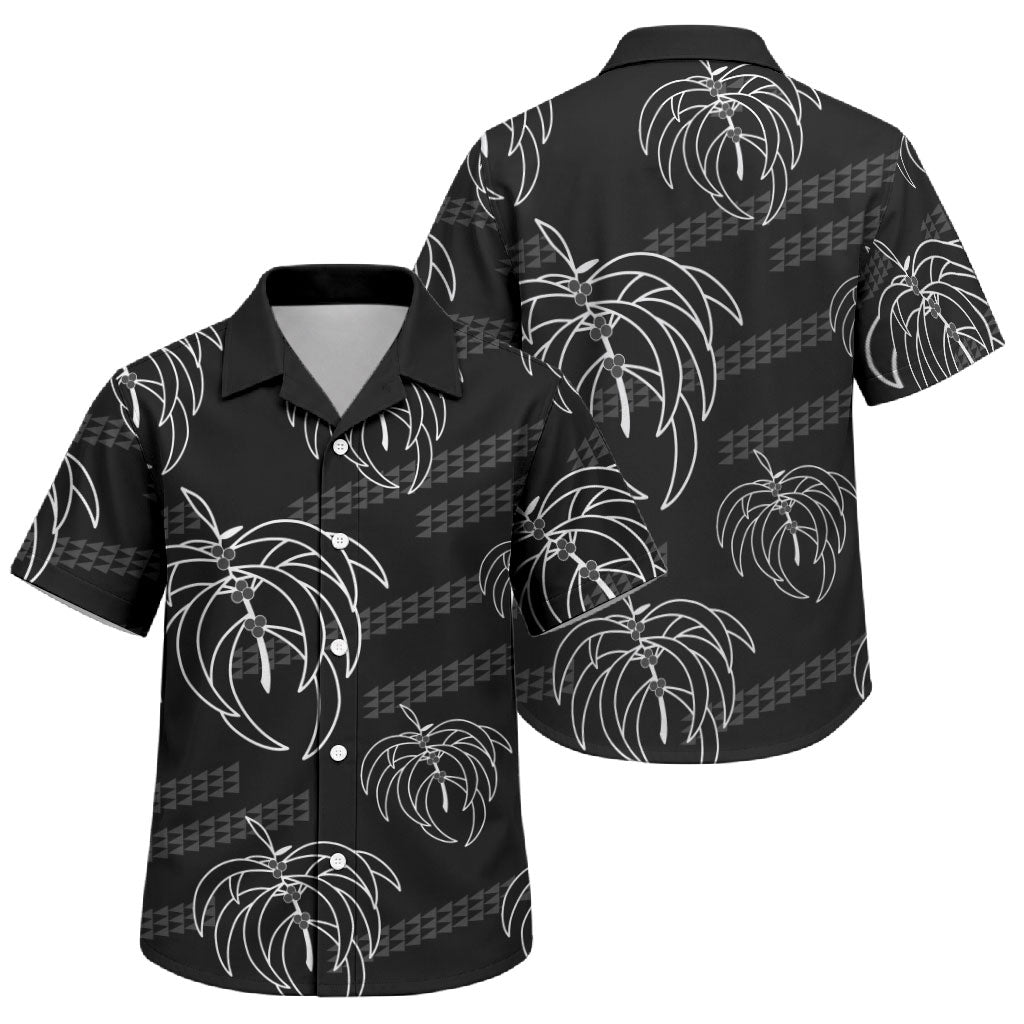 Aloha Hawaii Acacia Koa Leaves Family Matching Short Sleeve Bodycon Dress and Hawaiian Shirt Black Kakau Tribal Pattern LT05 Son's Shirt Black - Polynesian Pride