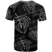 Aloha Hawaii Acacia Koa Leaves T Shirt Black Kakau Tribal Pattern