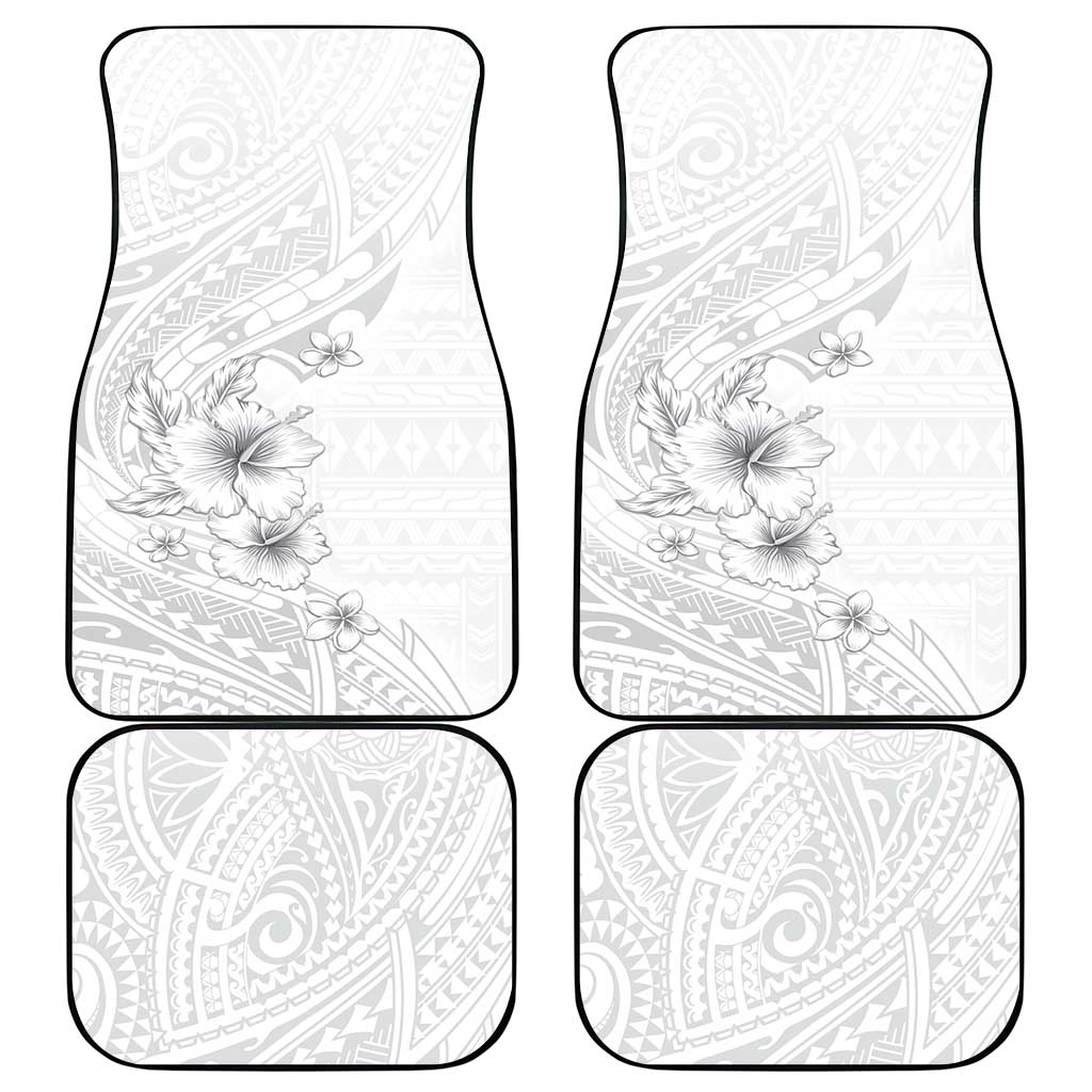 Lotu Tamaiti Samoa Car Mats White Sunday Polynesian Tribal Pattern Elegant Style