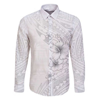 Lotu Tamaiti Samoa Family Matching Tank Maxi Dress and Hawaiian Shirt White Sunday Polynesian Tribal Pattern Elegant Style