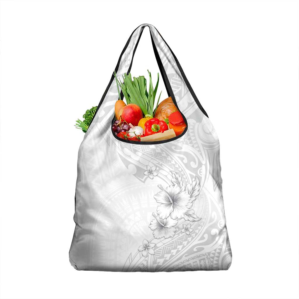 Lotu Tamaiti Samoa Grocery Bag White Sunday Polynesian Tribal Pattern Elegant Style
