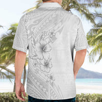 Lotu Tamaiti Samoa Hawaiian Shirt White Sunday Polynesian Tribal Pattern Elegant Style