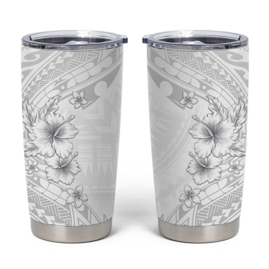 Lotu Tamaiti Samoa Tumbler Cup White Sunday Polynesian Tribal Pattern Elegant Style