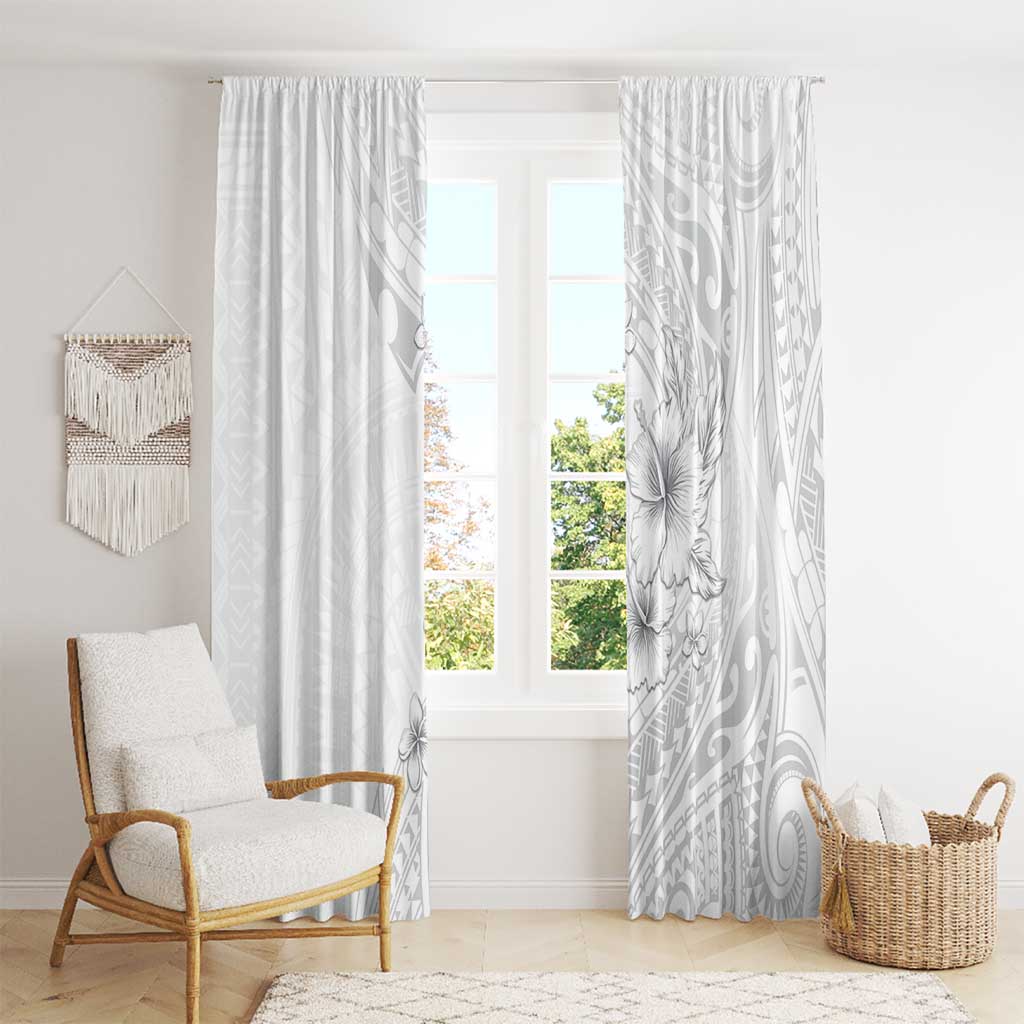 Lotu Tamaiti Samoa Window Curtain White Sunday Polynesian Tribal Pattern Elegant Style