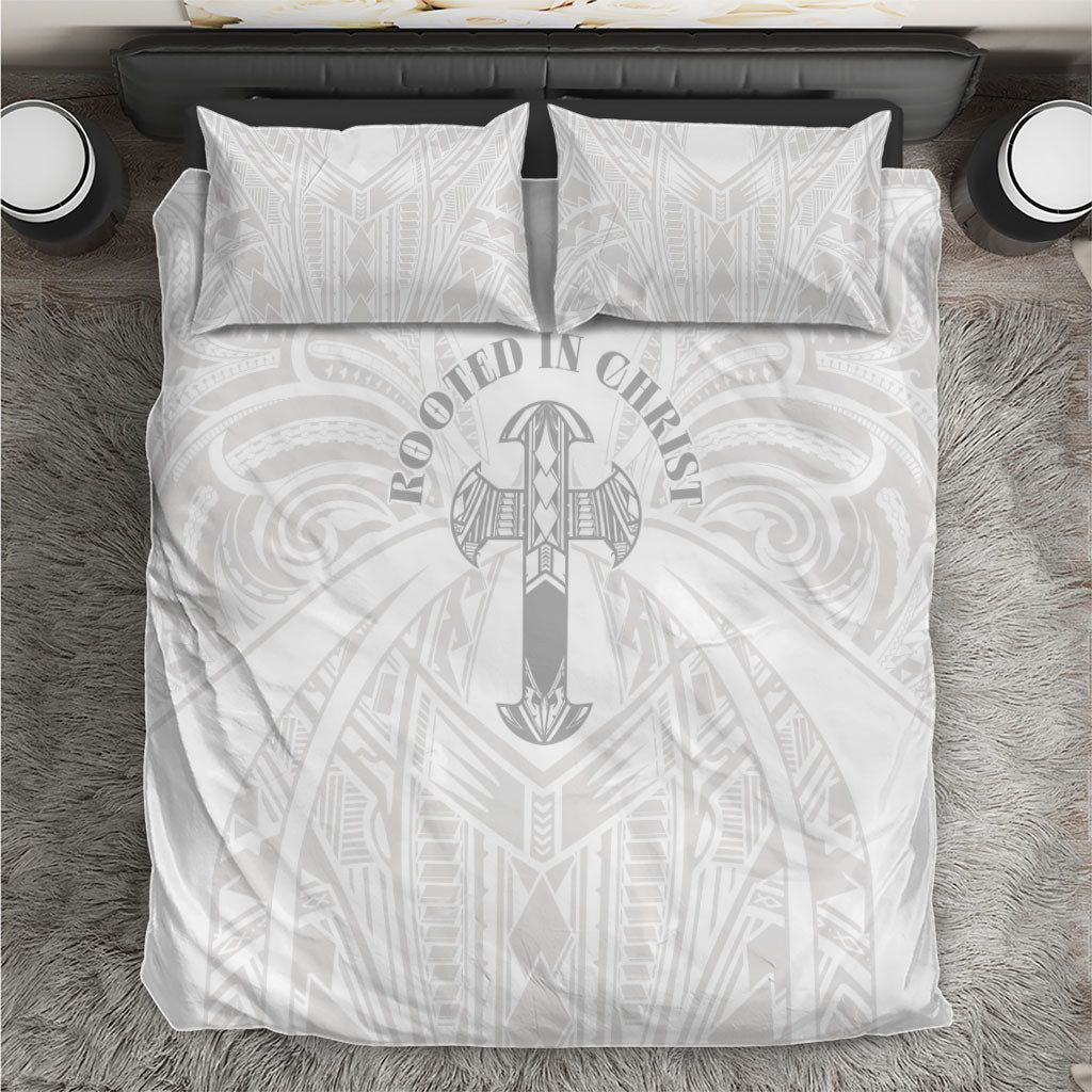 Samoa Christian Bedding Set Rooted In Christ Polynesian Cross