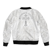 Samoa Christian Bomber Jacket Rooted In Christ Polynesian Cross