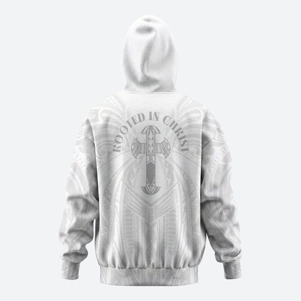 Samoa Christian Hoodie Rooted In Christ Polynesian Cross