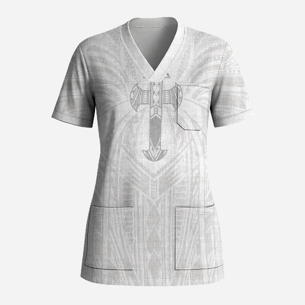 Samoa Christian Scrub Top Rooted In Christ Polynesian Cross