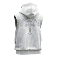 Samoa Christian Sleeveless Zip Hoodie Rooted In Christ Polynesian Cross