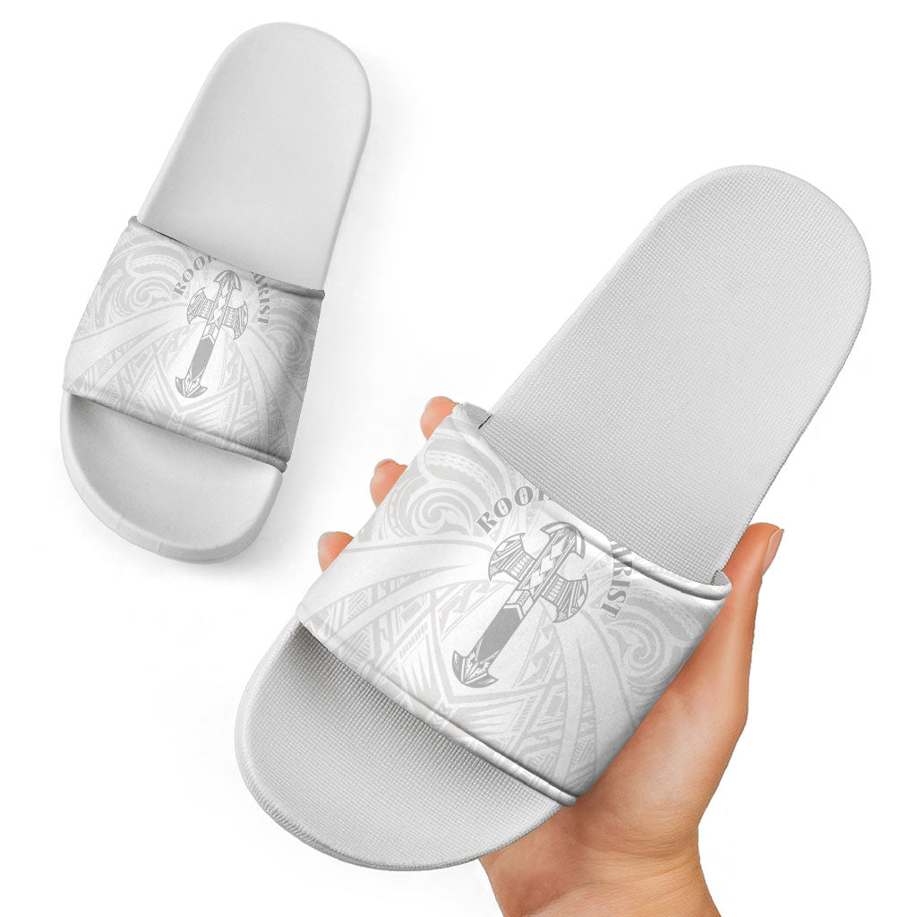Samoa Christian Slide Sandals Rooted In Christ Polynesian Cross