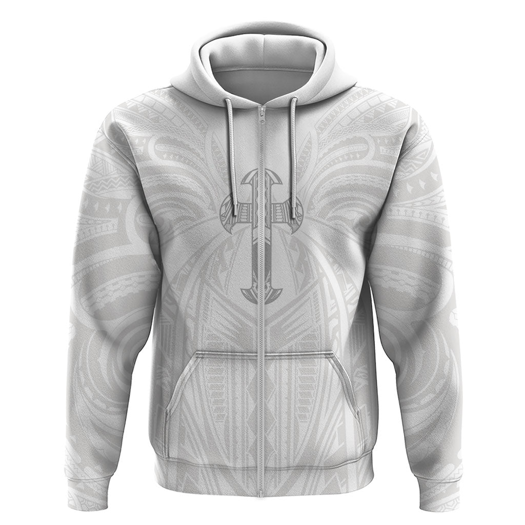 Samoa Christian Zip Hoodie Rooted In Christ Polynesian Cross