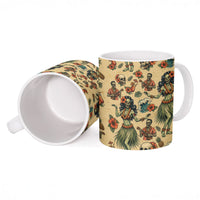Hawaii Halloween Ceramic Mug Spooky Tropical Hula Zombie