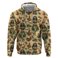 Hawaii Halloween Hoodie Spooky Tropical Hula Zombie
