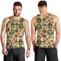 Hawaii Halloween Men Tank Top Spooky Tropical Hula Zombie