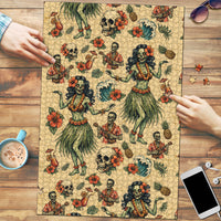 Hawaii Halloween Puzzle Spooky Tropical Hula Zombie