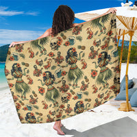 Hawaii Halloween Sarong Spooky Tropical Hula Zombie