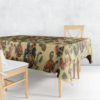 Hawaii Halloween Tablecloth Spooky Tropical Hula Zombie