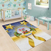 Niue Christmas Area Rug Seashell Santa Beach Vibes - Polynesian Pride