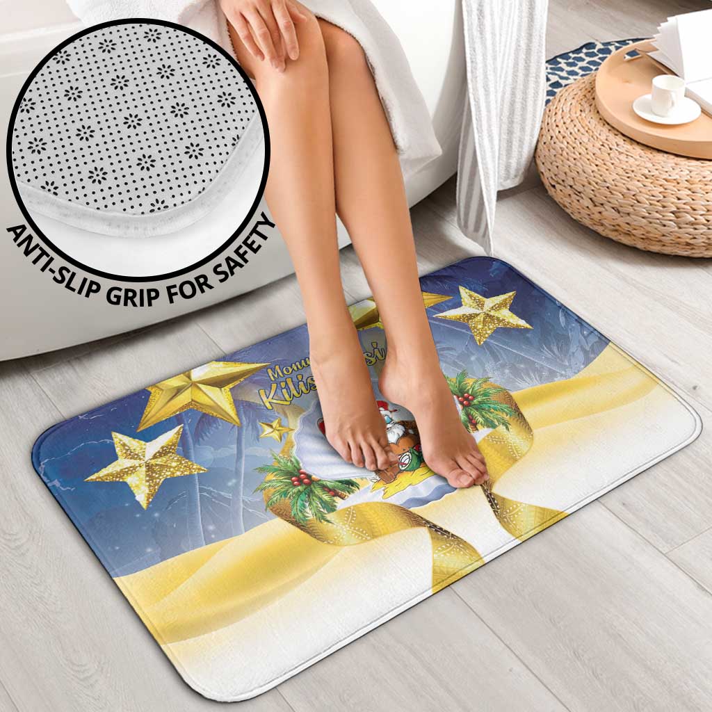 Niue Christmas Bathroom Set Seashell Santa Beach Vibes - Polynesian Pride