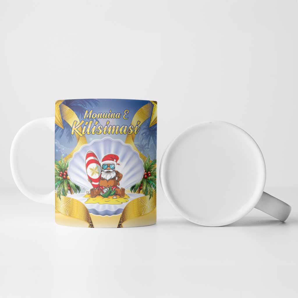 Niue Christmas Ceramic Mug Seashell Santa Beach Vibes - Polynesian Pride