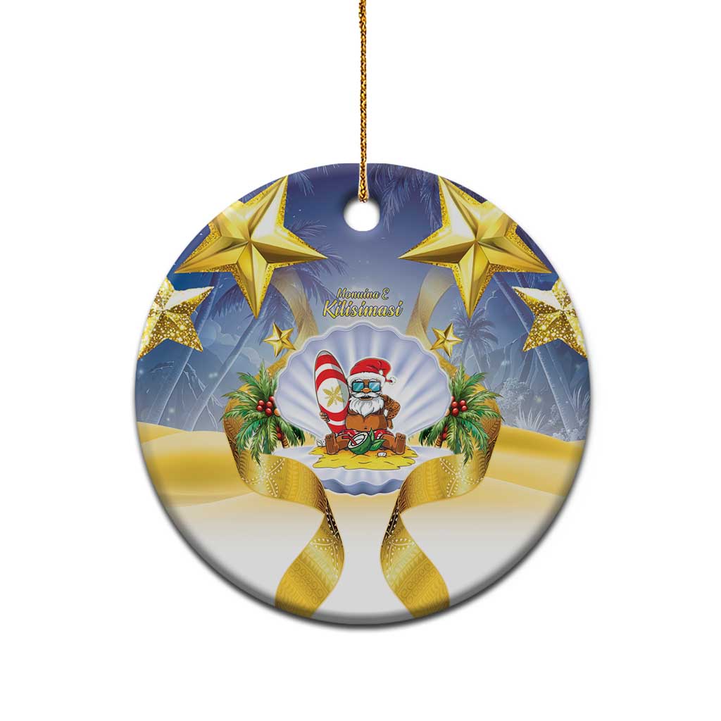 Niue Christmas Ceramic Ornament Seashell Santa Beach Vibes - Polynesian Pride
