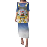 Niue Christmas Family Matching Puletasi and Hawaiian Shirt Seashell Santa Beach Vibes - Polynesian Pride