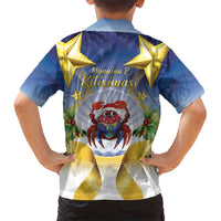 Niue Christmas Family Matching Short Sleeve Bodycon Dress and Hawaiian Shirt Seashell Santa Beach Vibes - Polynesian Pride