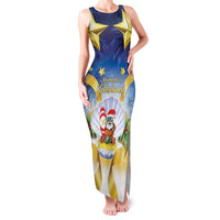 Niue Christmas Family Matching Tank Maxi Dress and Hawaiian Shirt Seashell Santa Beach Vibes - Polynesian Pride