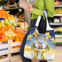 Niue Christmas Grocery Bag Seashell Santa Beach Vibes - Polynesian Pride