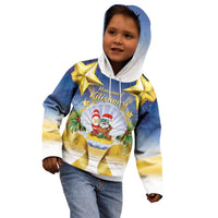Niue Christmas Kid Hoodie Seashell Santa Beach Vibes - Polynesian Pride