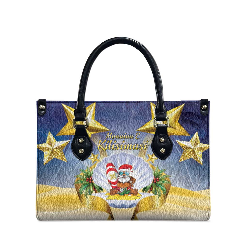 Niue Christmas Leather Bag Seashell Santa Beach Vibes - Polynesian Pride