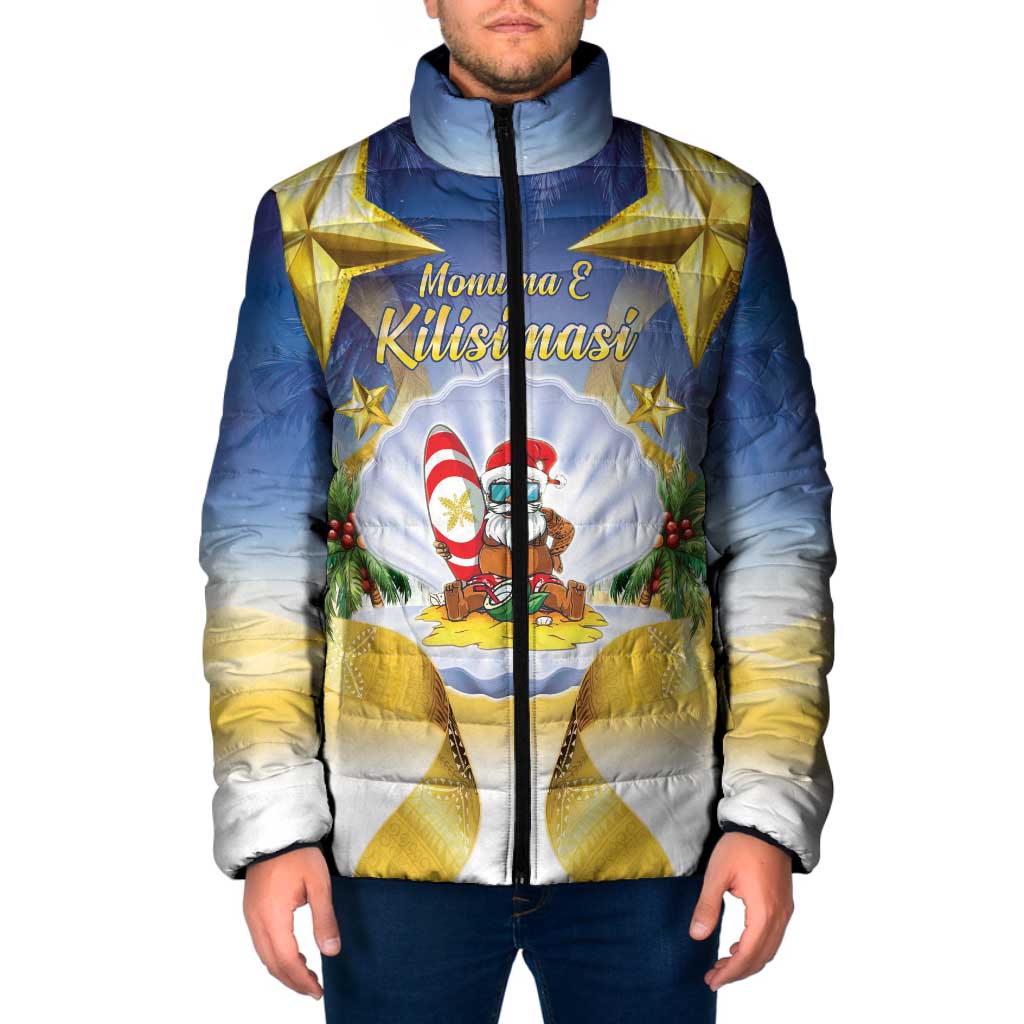 Niue Christmas Padded Jacket Seashell Santa Beach Vibes - Polynesian Pride
