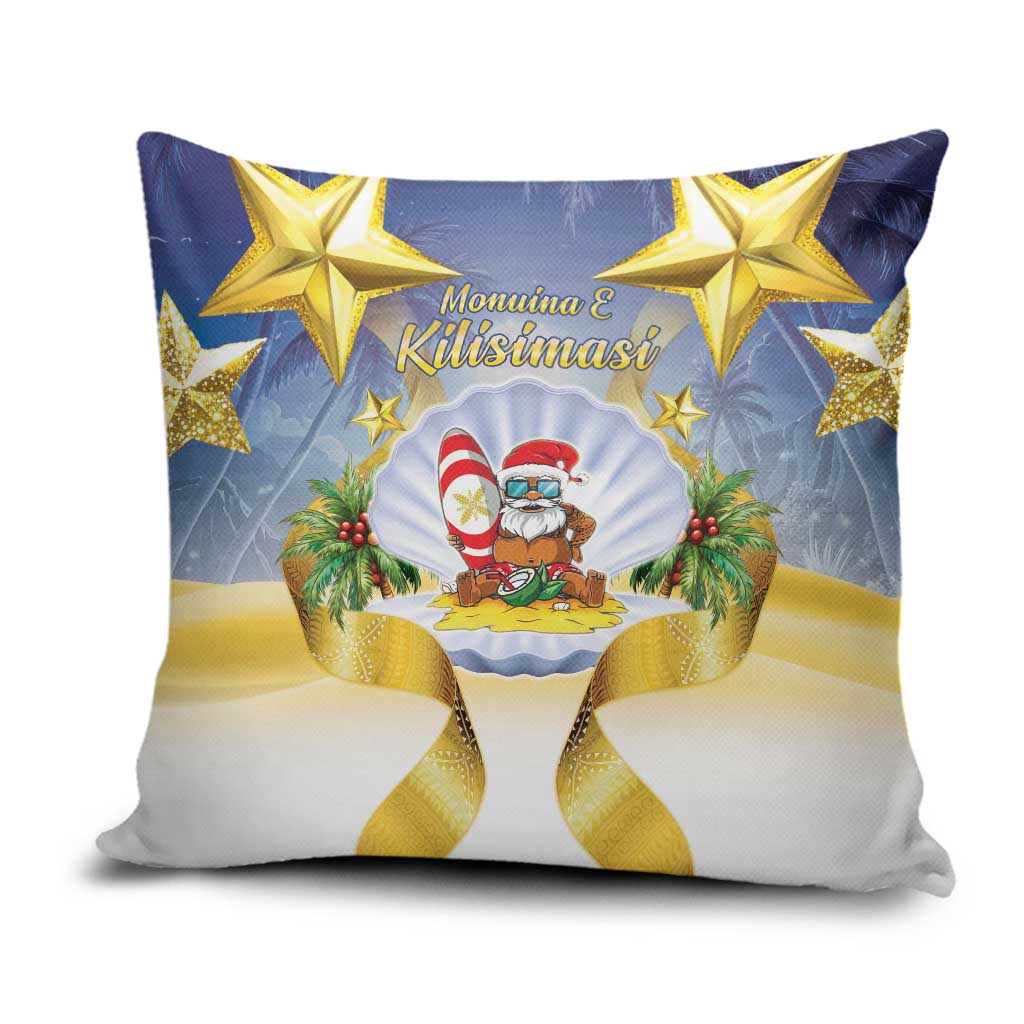 Niue Christmas Pillow Cover Seashell Santa Beach Vibes - Polynesian Pride