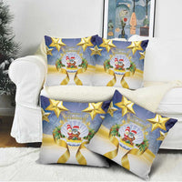 Niue Christmas Pillow Cover Seashell Santa Beach Vibes - Polynesian Pride