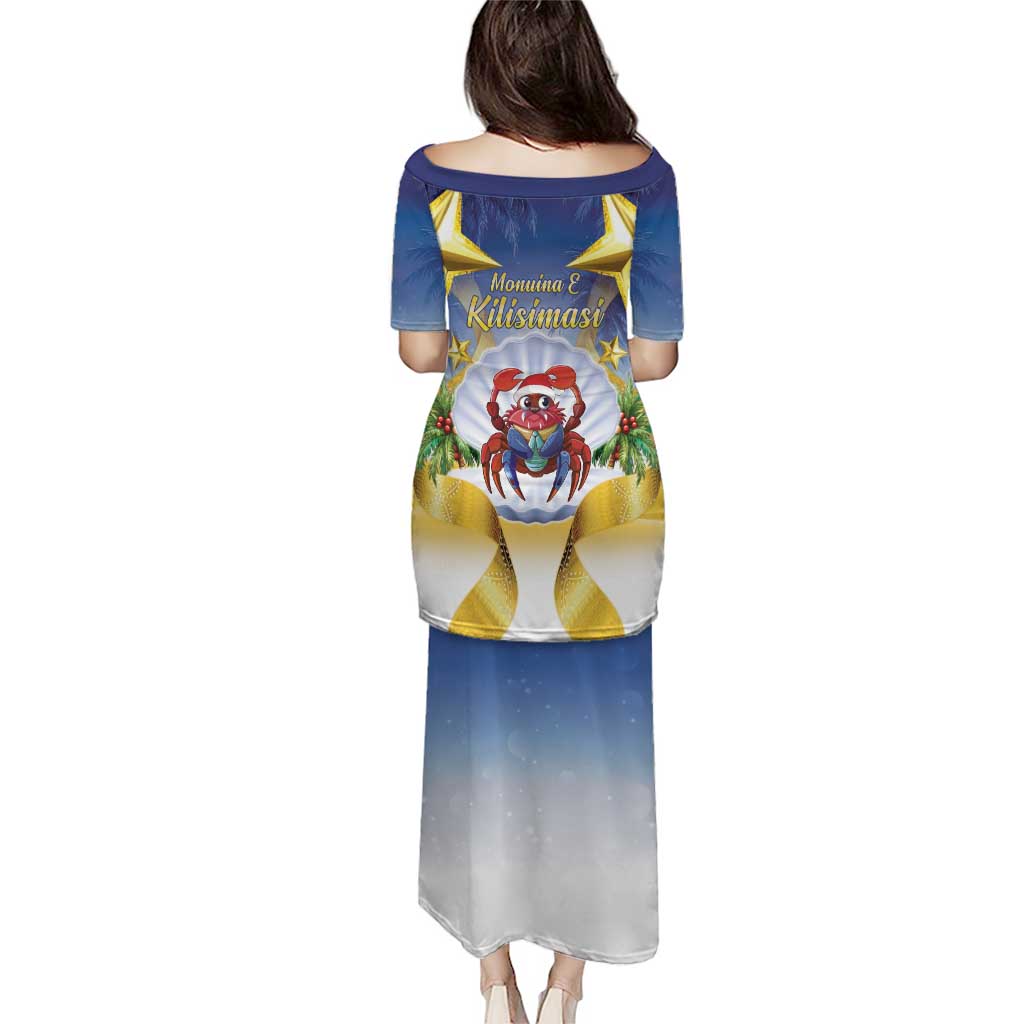 Niue Christmas Puletasi Seashell Santa Beach Vibes - Polynesian Pride