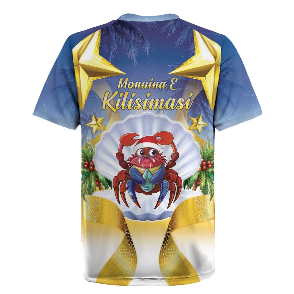 Niue Christmas Rugby Jersey Seashell Santa Beach Vibes - Polynesian Pride