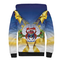 Niue Christmas Sherpa Hoodie Seashell Santa Beach Vibes - Polynesian Pride