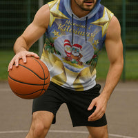 Niue Christmas Sleeveless Hoodie Seashell Santa Beach Vibes - Polynesian Pride