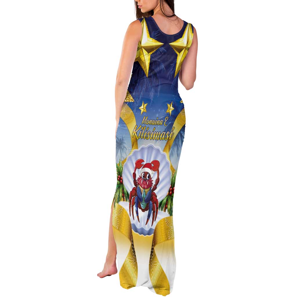 Niue Christmas Tank Maxi Dress Seashell Santa Beach Vibes - Polynesian Pride