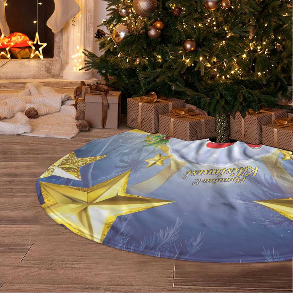 Niue Christmas Tree Skirt Seashell Santa Beach Vibes - Polynesian Pride