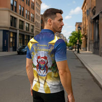 Niue Christmas Zipper Polo Shirt Seashell Santa Beach Vibes - Polynesian Pride