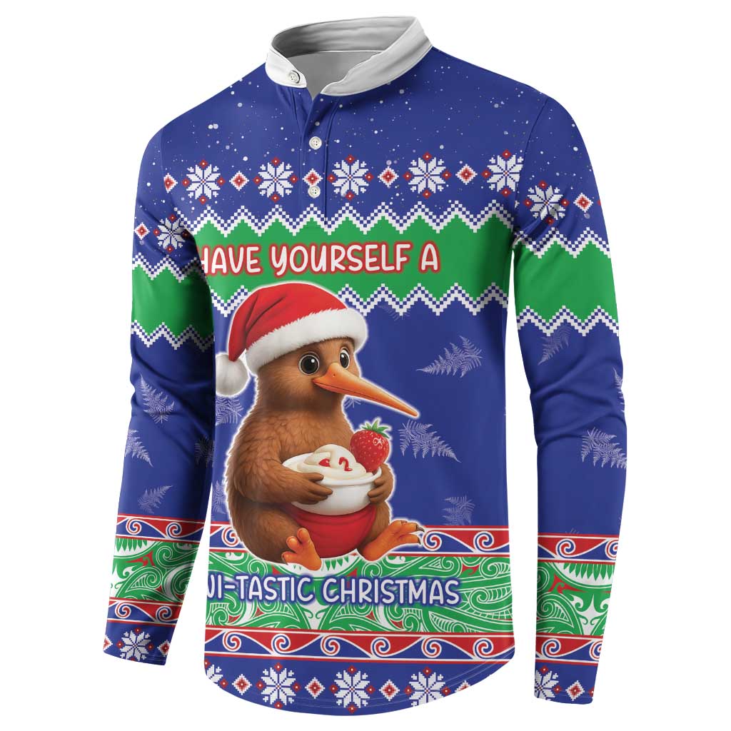 New Zealand Christmas Button Sweatshirt Have Yourself A Kiwi-tastic Christmas - Polynesian Pride