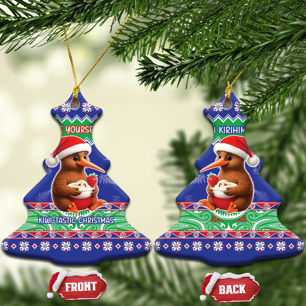 New Zealand Christmas Ceramic Ornament Have Yourself A Kiwi-tastic Christmas - Polynesian Pride