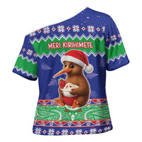 New Zealand Christmas Cross Shoulder Shirt Have Yourself A Kiwi-tastic Christmas - Polynesian Pride