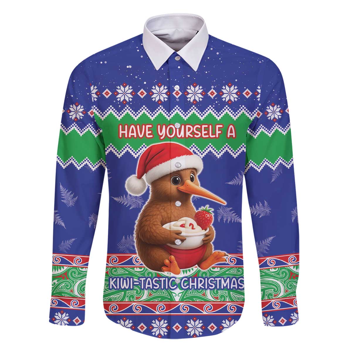 New Zealand Christmas Family Matching Off The Shoulder Long Sleeve Dress and Hawaiian Shirt Have Yourself A Kiwi-tastic Christmas - Polynesian Pride