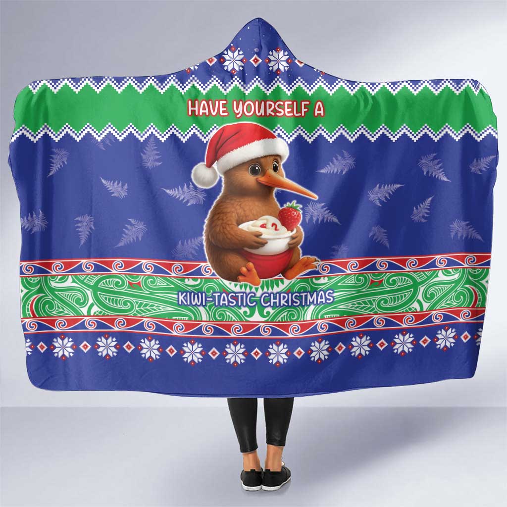 New Zealand Christmas Hooded Blanket Have Yourself A Kiwi-tastic Christmas - Polynesian Pride