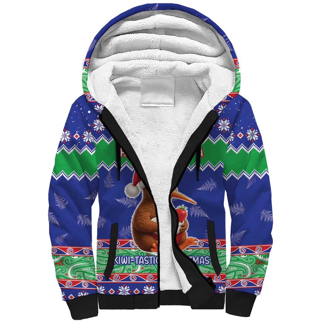New Zealand Christmas Sherpa Hoodie Have Yourself A Kiwi-tastic Christmas - Polynesian Pride